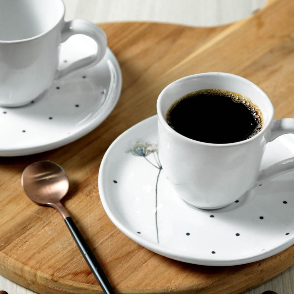 Foto 4 de Conjunto com 6 Xícaras De Café com 6 Pires Bio Floralis