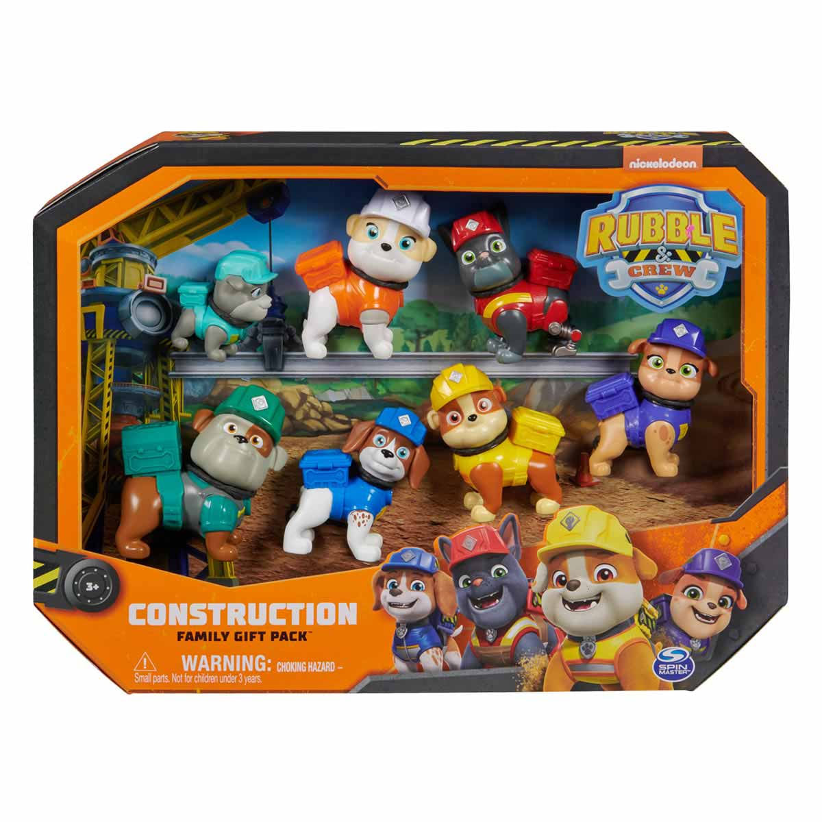 Set Construção Com 7 Boneco - Patrulha Canina Rubble & Crew