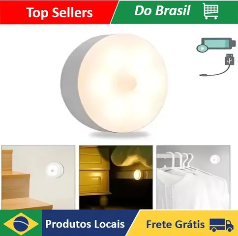 [Grupo de 3] Lâmpada Inteligente com Sensor Sem Fio USB Recargável