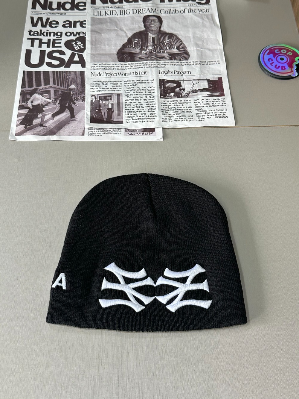 Touca oMA Studios NY Skull Black — Único, Novo