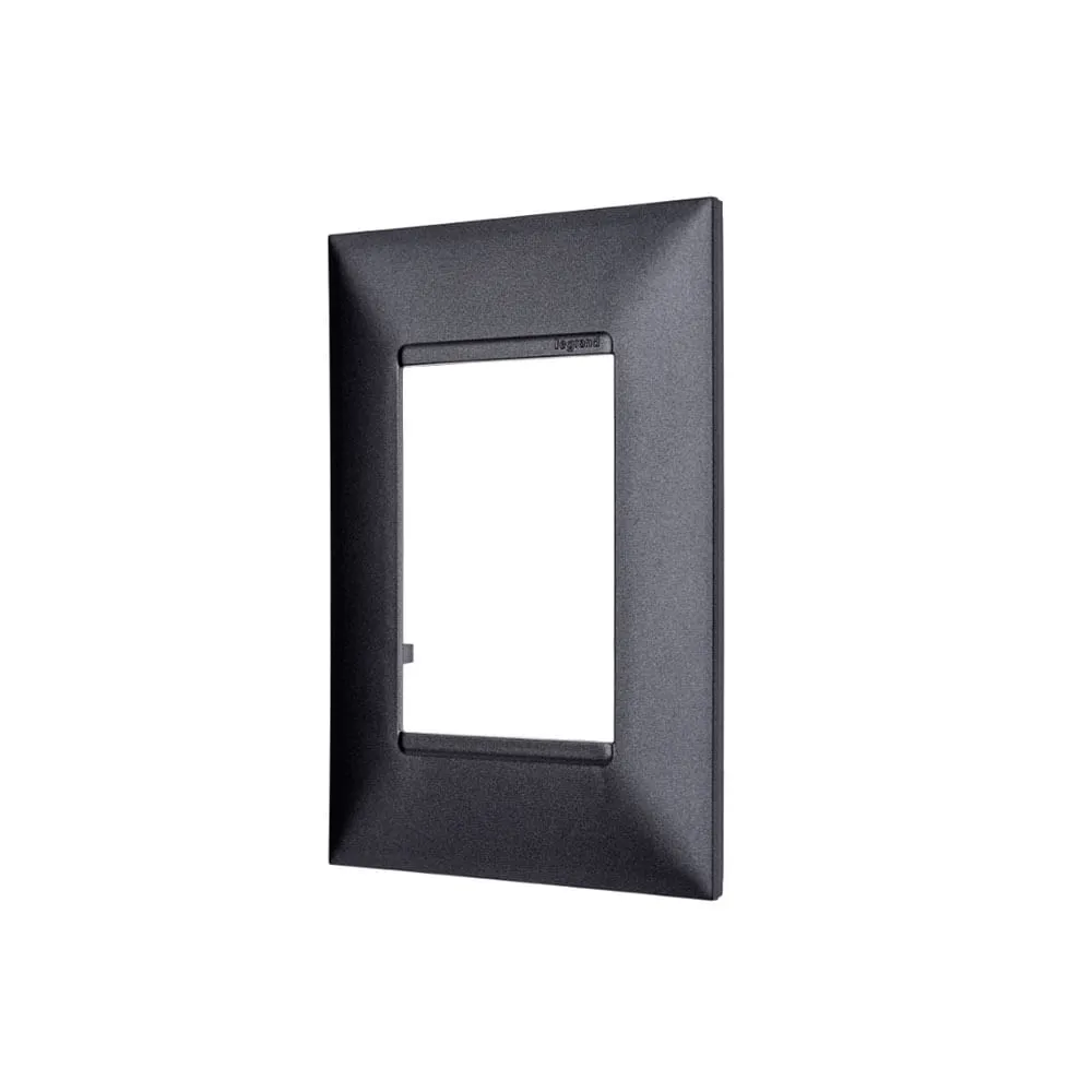 PLACA 3 POSTOS 4X2 PRETO ONIX - PIAL PLUS+ PIAL