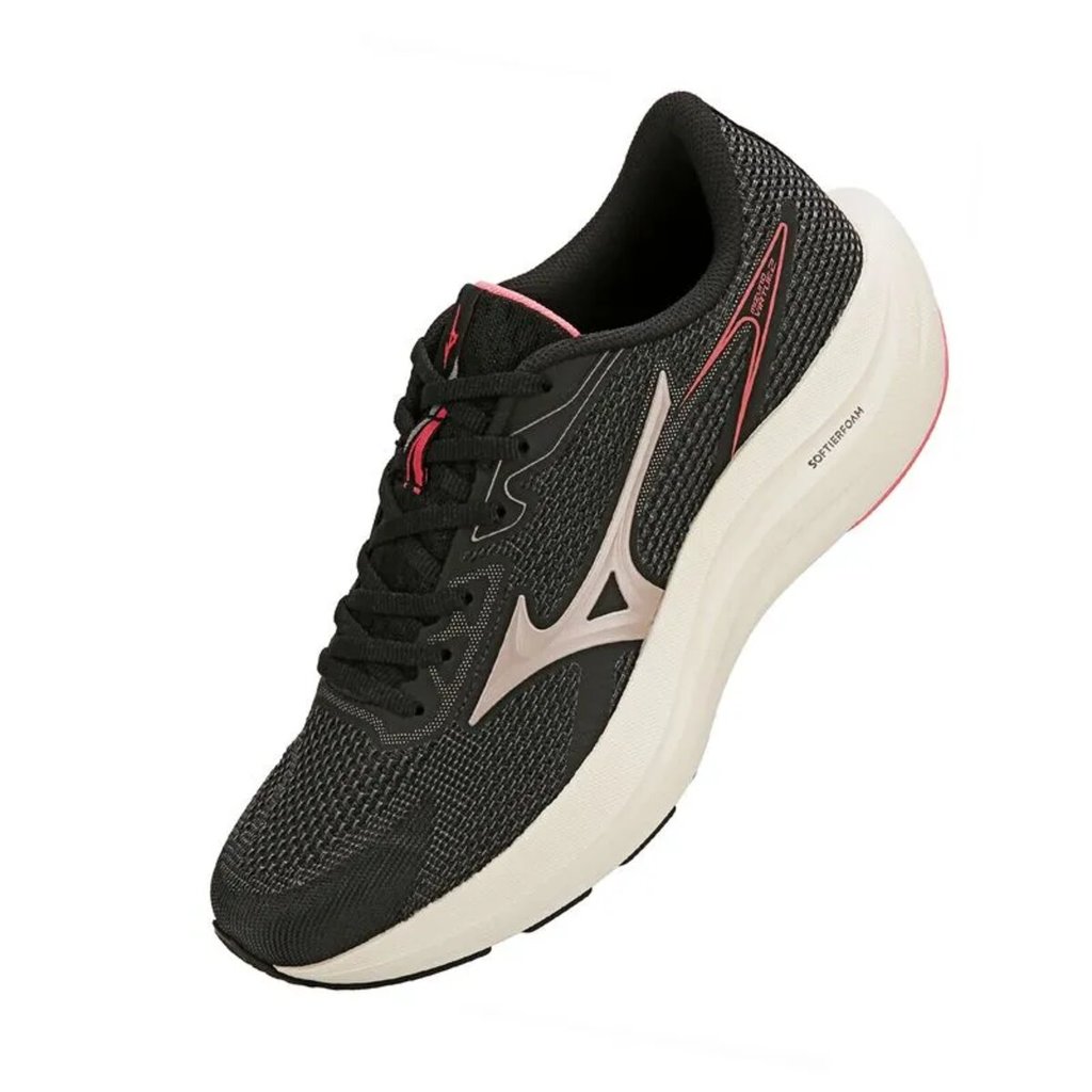 Foto 2 de Tênis Mizuno Virtue 2 - Feminino - Preto-Rosa