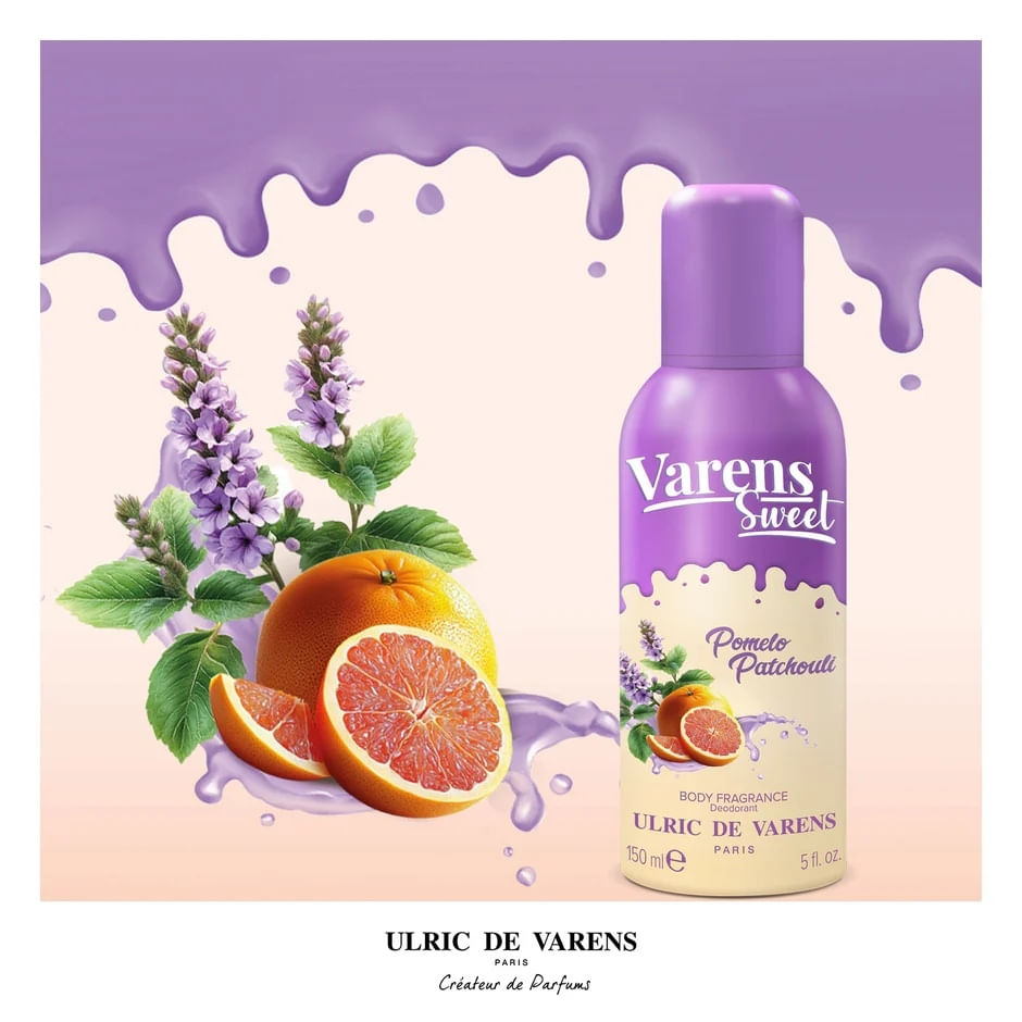 ULRIC DE VARENS SWEET POMELO PATCHOULI BODY FRAGRANCE 150ML