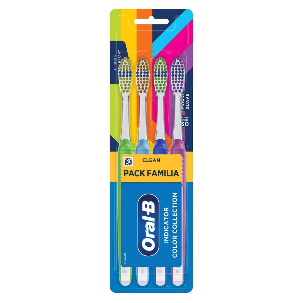 Escova de Dentes Oral-B Indicator Color Collection 4un