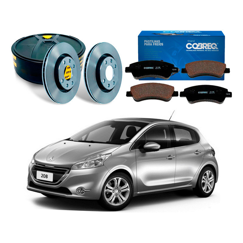 Kit Disco Pastilha Freio Dianteiro 208 1.6 2013 A 2019