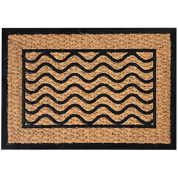 Tapete capacho vinílico, 60cm x 40cm, Ondas, 0300723285, Uzoo PT 1 UN