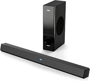 AOC ACS3410 Soundbar 2.1 Canais Home Theater - 3D Surround 360°, 85W, Subwoofer Incluso + Controle Remoto, Bluetooth+HDMI, Compatível com Diversos Dispositivos