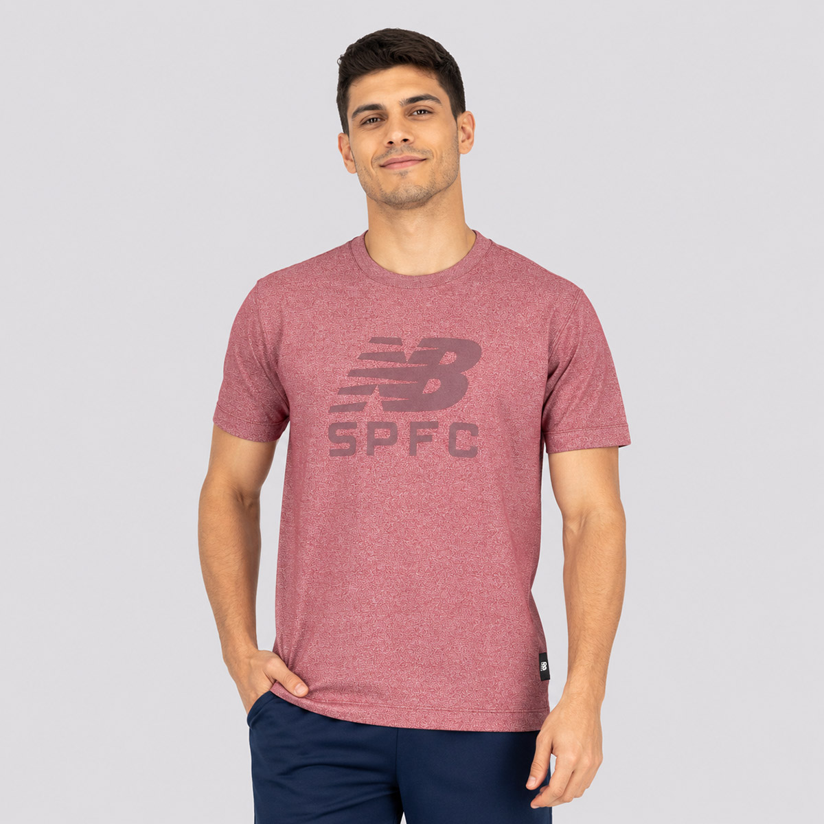 Camisa New Balance São Paulo Concentração 2025 Bordô
