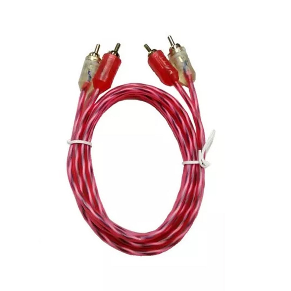 Foto 2 de Kit Cabo Rca 5mts + 4 de 1mt Semi Blindado Cristal Bronze Audio e Video