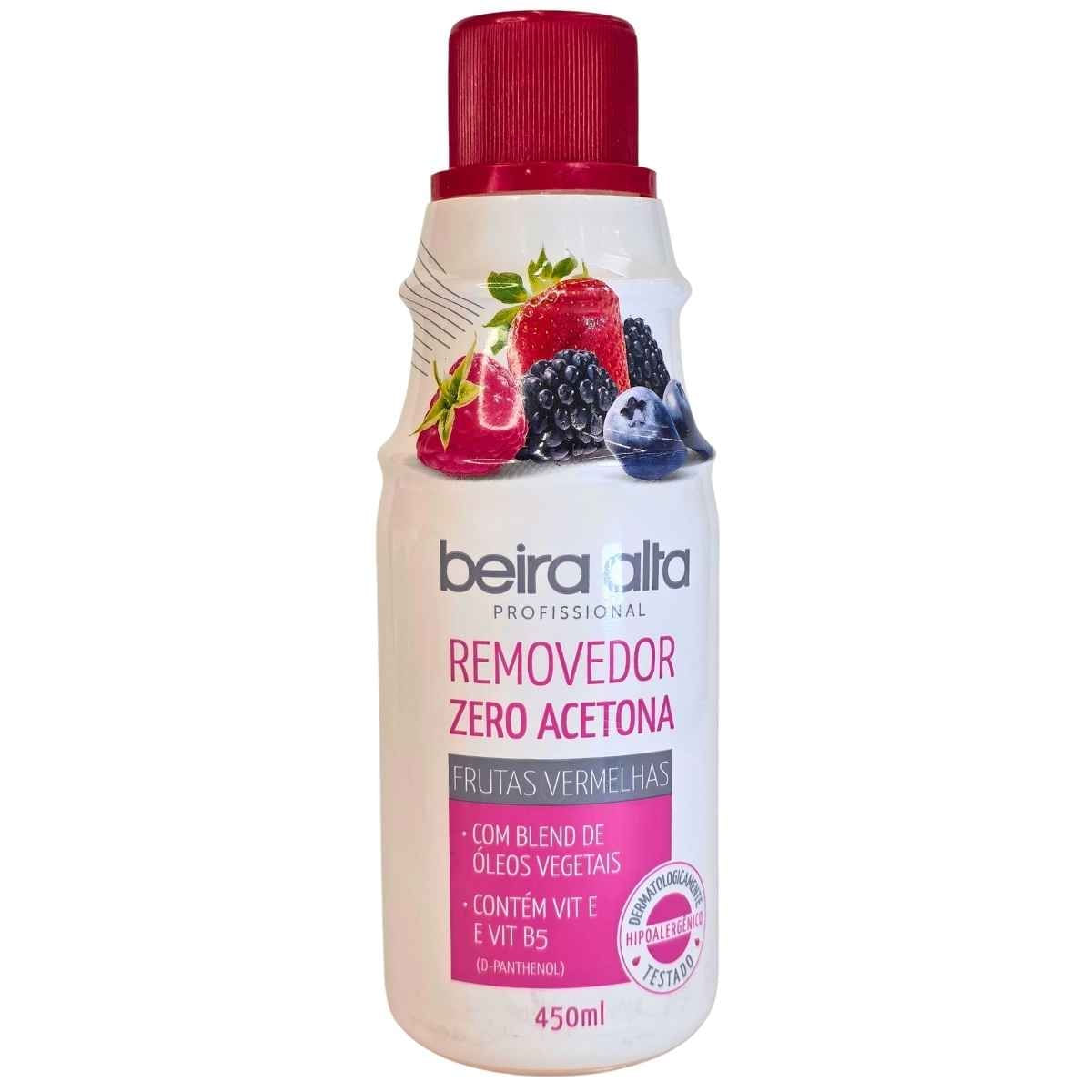 Removedor De Esmalte Zero Acetona Frutas Vermelhas Beira Alta 450Ml