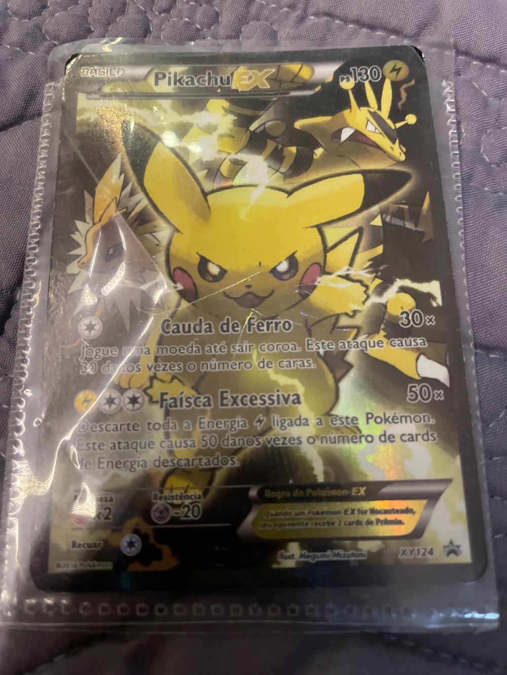 Pikachu-EX (XY124) XY Promos Pokémon TCG — Moderately Played, Usado
