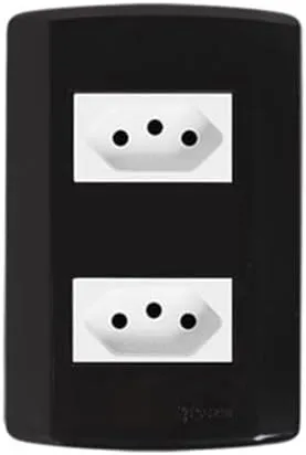 2 TOMADAS 2P+T 20A 250V C/ PLACA 4X2 PLUZIE