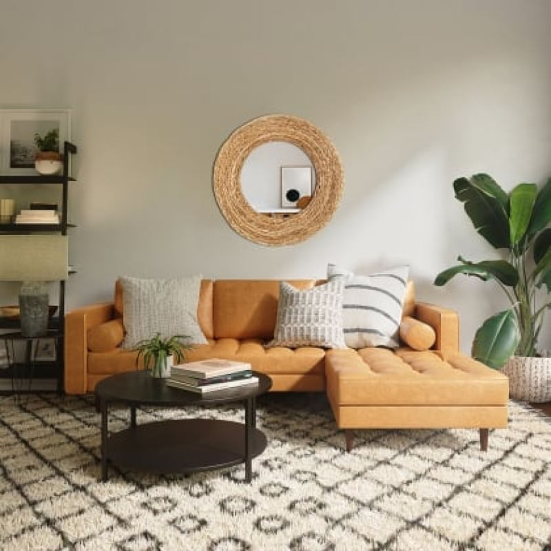 Espelho Decorativo Corda Taipa Redondo 60 cm