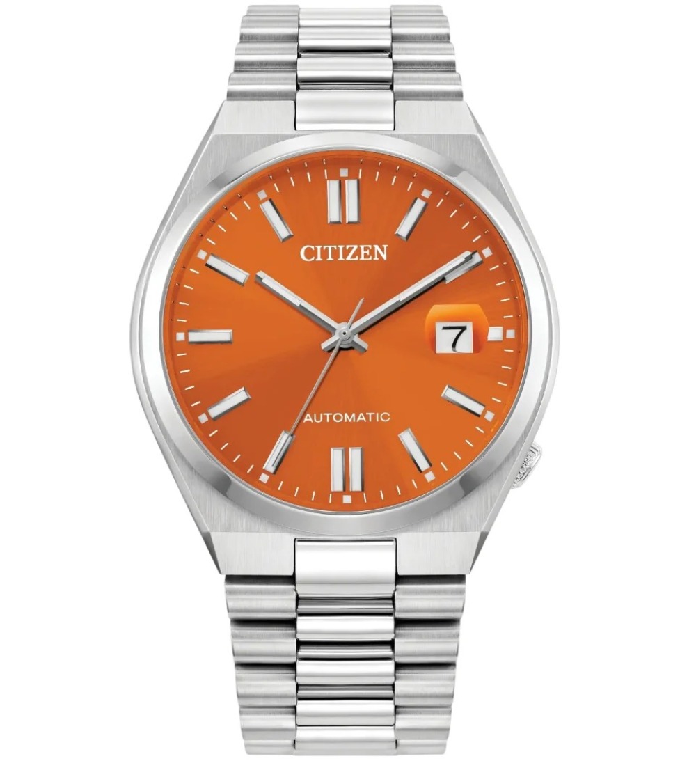 Relógio Citizen Tsuyosa Orange Silver 40mm — Único, Novo