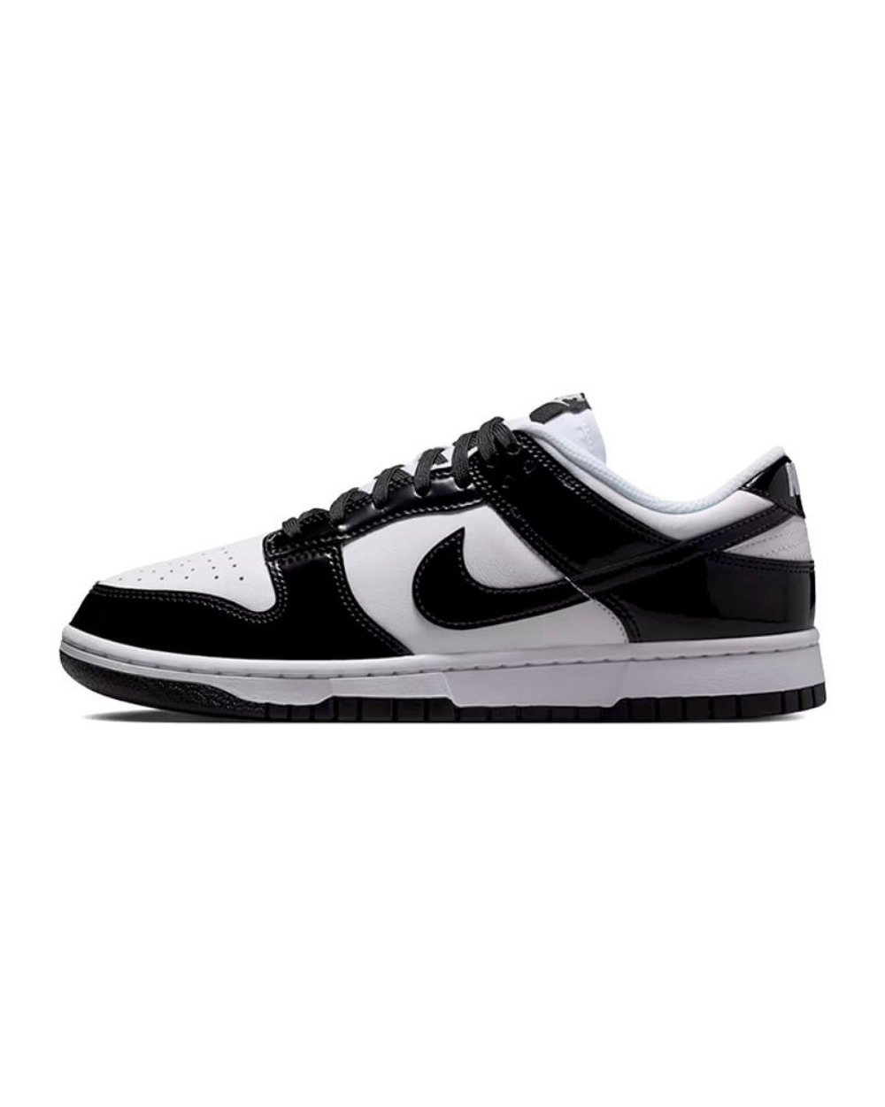Nike Dunk Low SE White Metallic Silver Black Feminino — 34, Novo