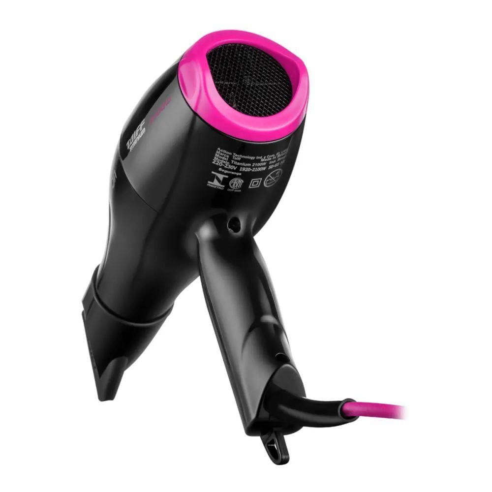 Foto 5 de Secador De Cabelo Titanium 2100W Preto/pink / 110V