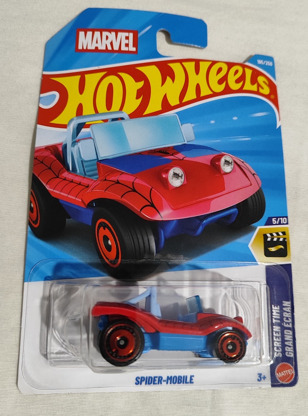 HotWheels Spider-Mobile Screen Time Red — Único, Novo