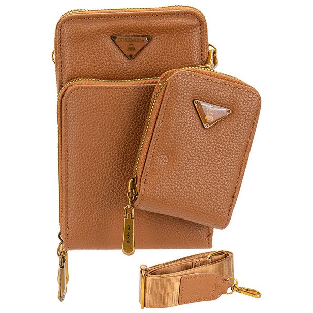 Bolsa Feminina Transversal H.E H2010 CARAMELO 01