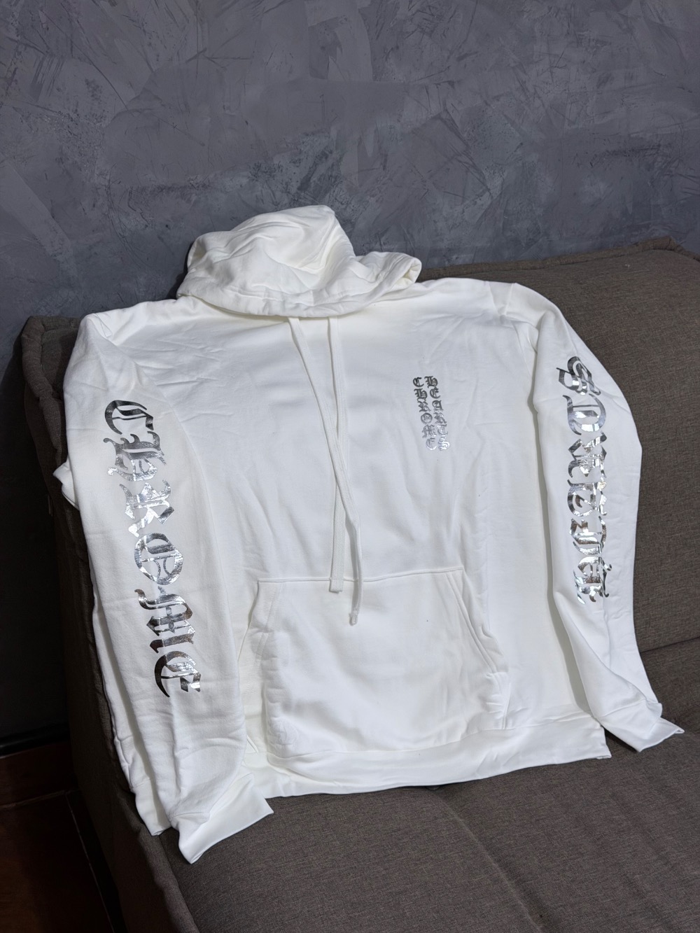 Moletom Chrome Hearts Foil Hoodie White — G, Novo
