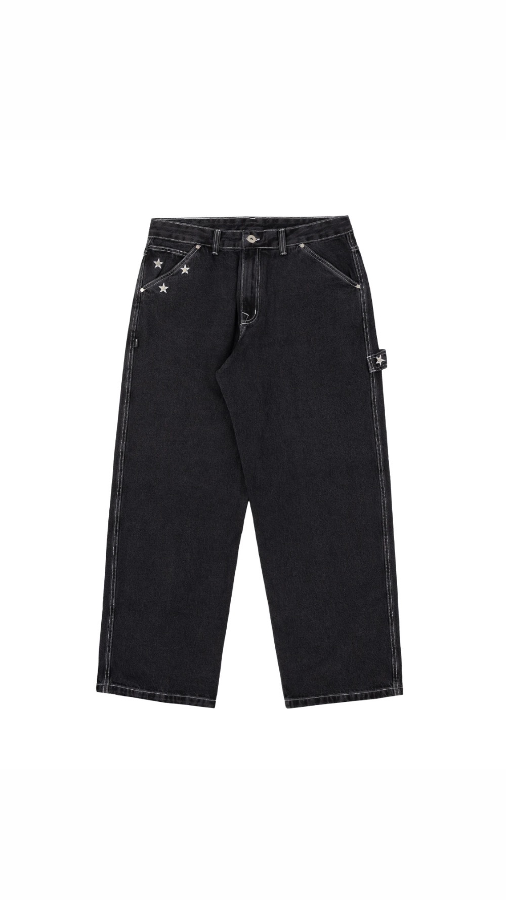 Calça Disturb Denim Stars Black — P / G, Novo