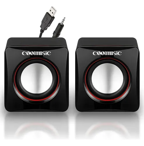 Caixa Caixinha De Som Potente Pc Notebook Subwoofer Para Computador 6w Usb P2 Alto Falante De Mesa Coolmusic