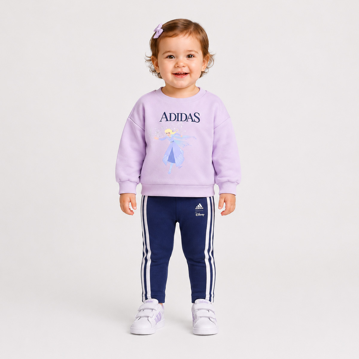 Conjunto Adidas Disney Frozen Jogger Infantil Roxa e Azul