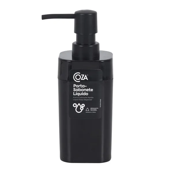 PORTA SABONETE LIQ SPLASH 290ML PRETO - BRINOX
