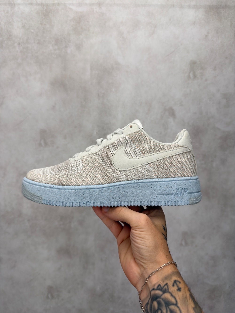 Nike Air Force 1 Crater Flyknit White Photon Dust — 37.5, Novo