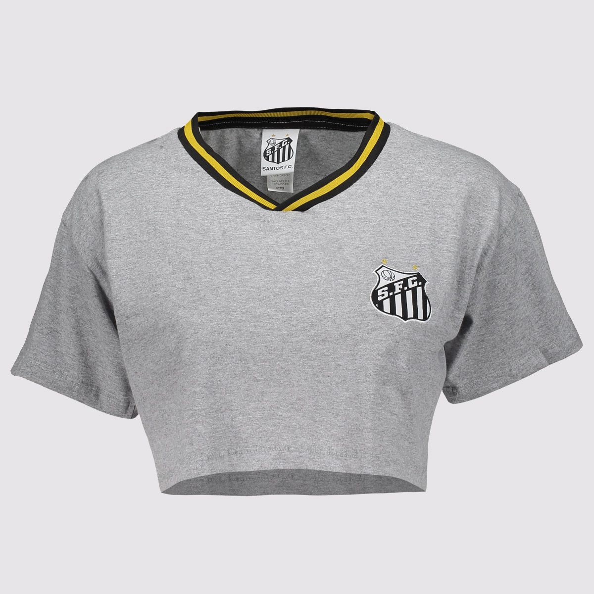 Cropped Santos Scant Feminino Cinza
