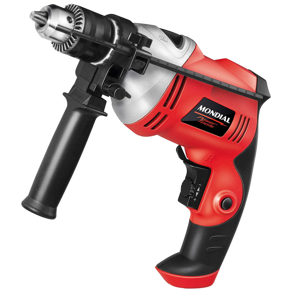 Furadeira de Impacto Mondial Preto e Vermelho 500W FFI-05 110