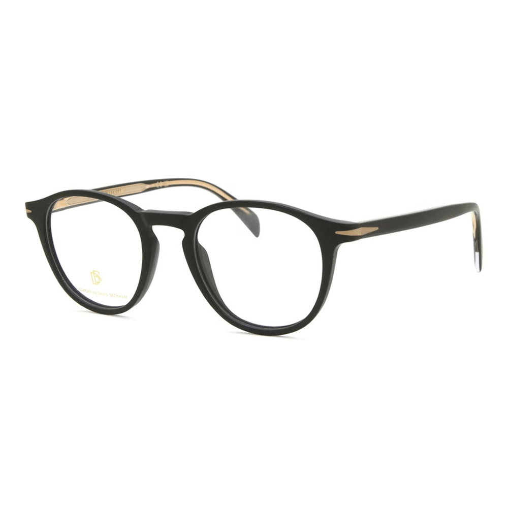 Foto 2 de Armação de Óculos de Grau David Beckham 1018 Masculino Redondo Acetato Preto