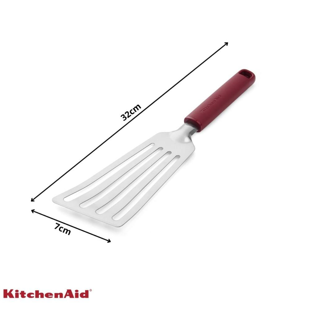 Foto 4 de Espátula Flexível Perfurada 32cm em Inox Vermelho KitchenAid