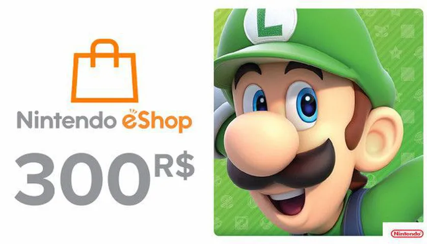 Gift Card Nintendo R$300 - Vale-presente para Jogos e Assinaturas