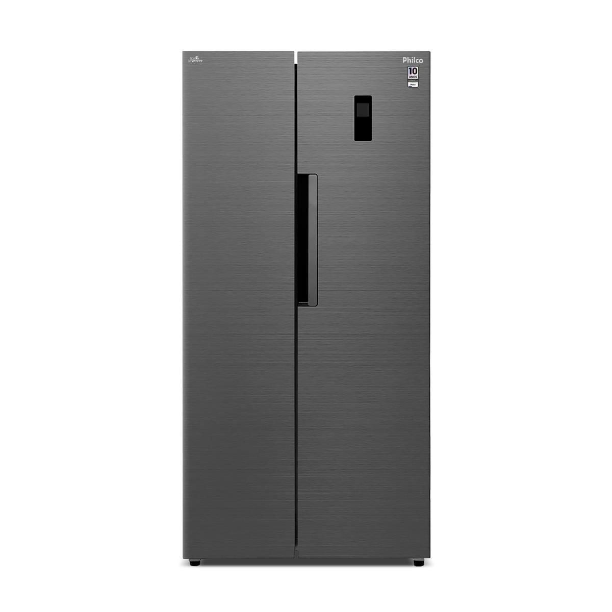 Geladeira 460L Philco Inverter Side By Side Inox PRF46C 110