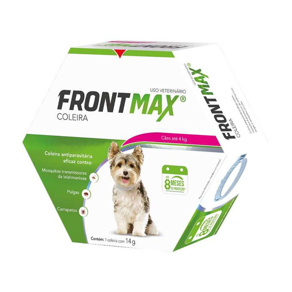 Coleira Antiparasitária Frontmax Cães Vetoquinol - 14g
