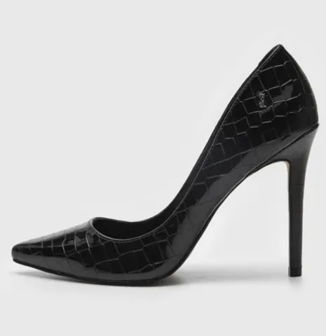 Scarpin Santa Lolla Croco Preto