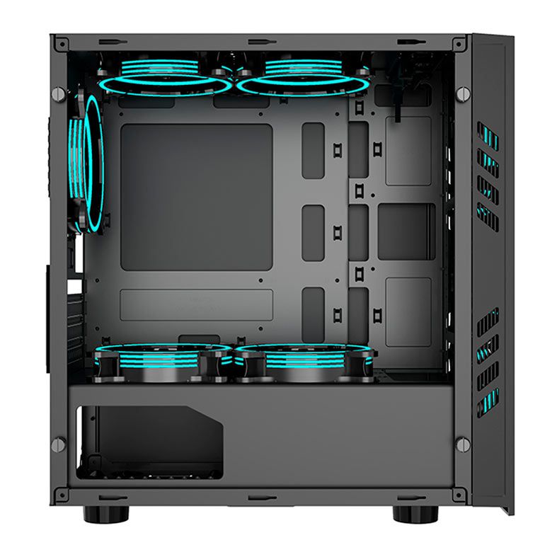 Foto 5 de Gabinete Gamer Aigo Black Technology Mini Preto, BLACK-TECHNOLOGY-MINI