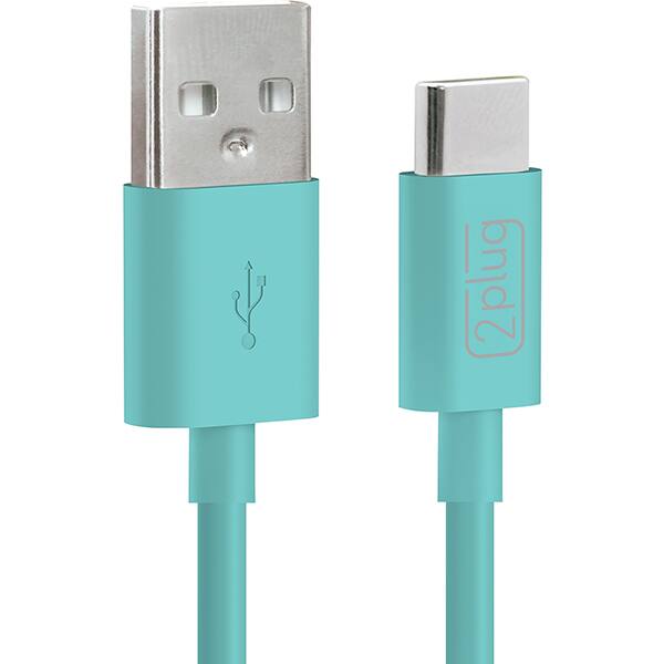 Cabo USB-A para USB-C, 1m, Azul, 2Plug - CX 1 UN