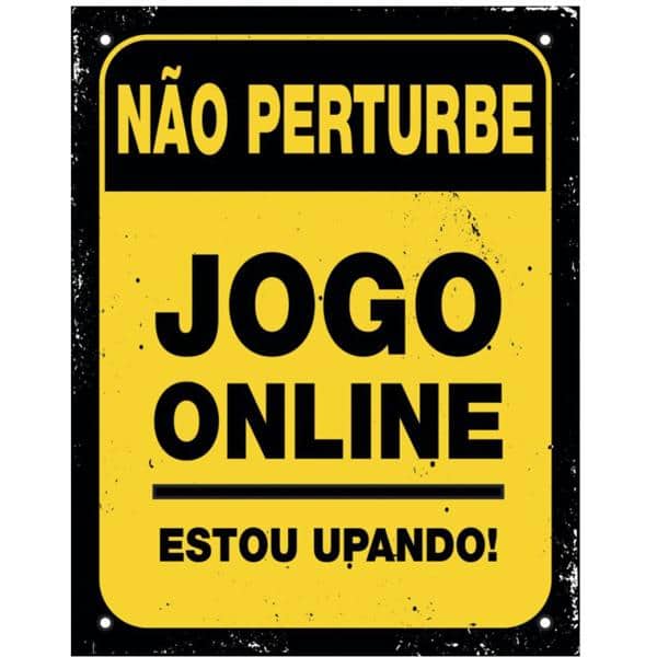 Placa decorativa Não perturbe jogo on DEC19 Sinalize CX 1 UN