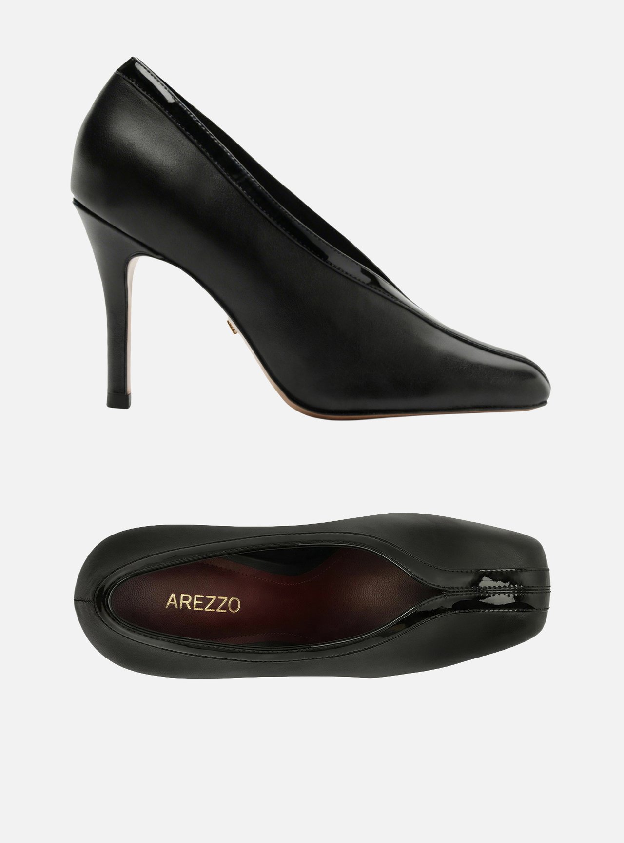 Foto 5 de Scarpin Preto Salto Fino Cap Toe