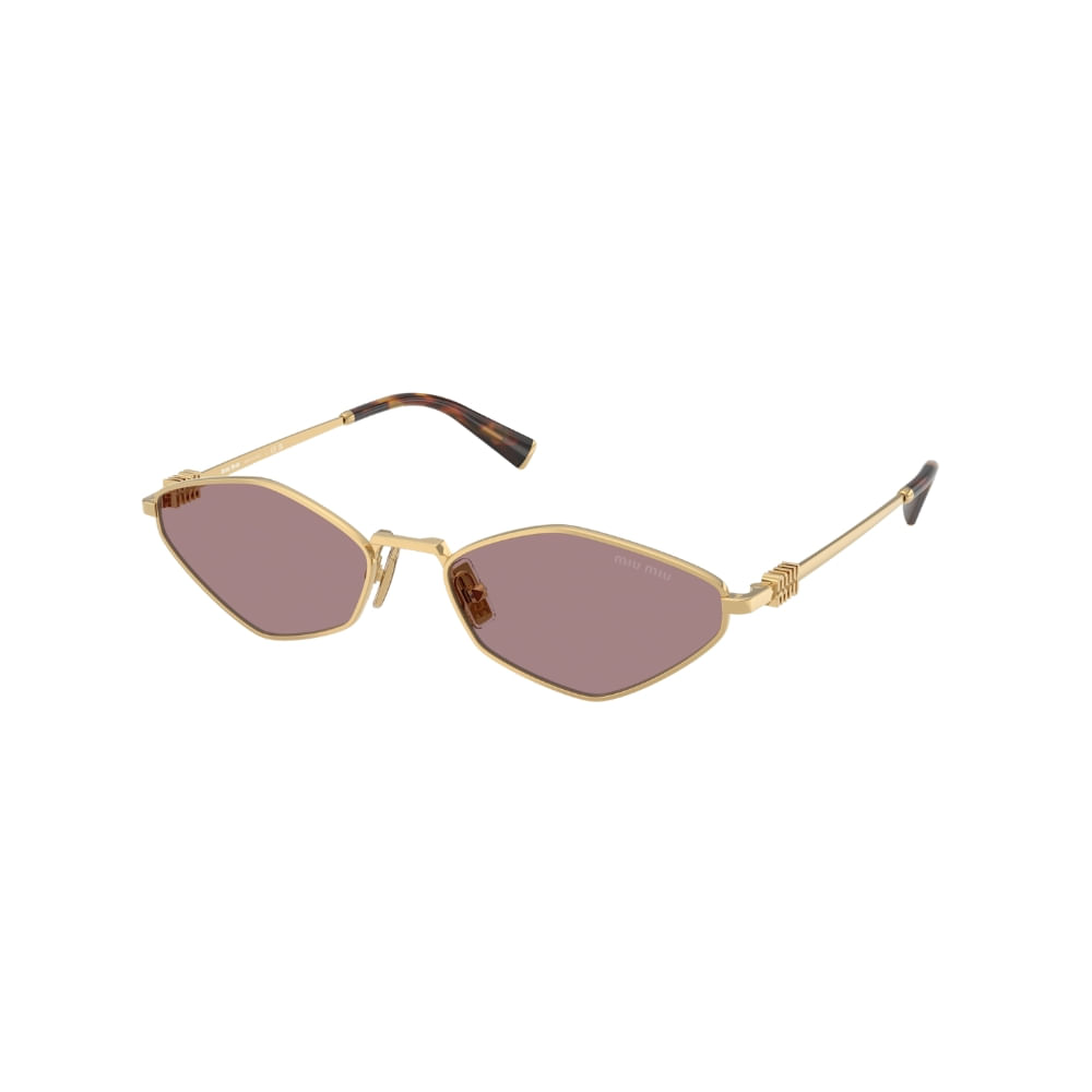 Óculos de Sol Feminino Miu Miu Irregular MU 56ZS Dourado / Vinho 56