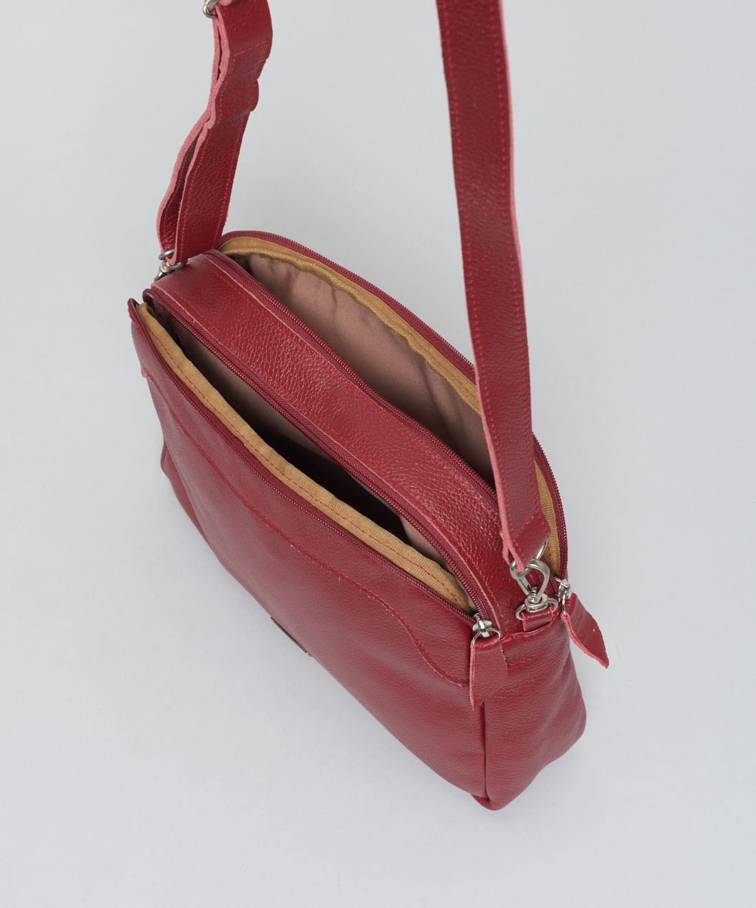 Foto 4 de Bolsa m Couro Alca Cadarco - Merlot