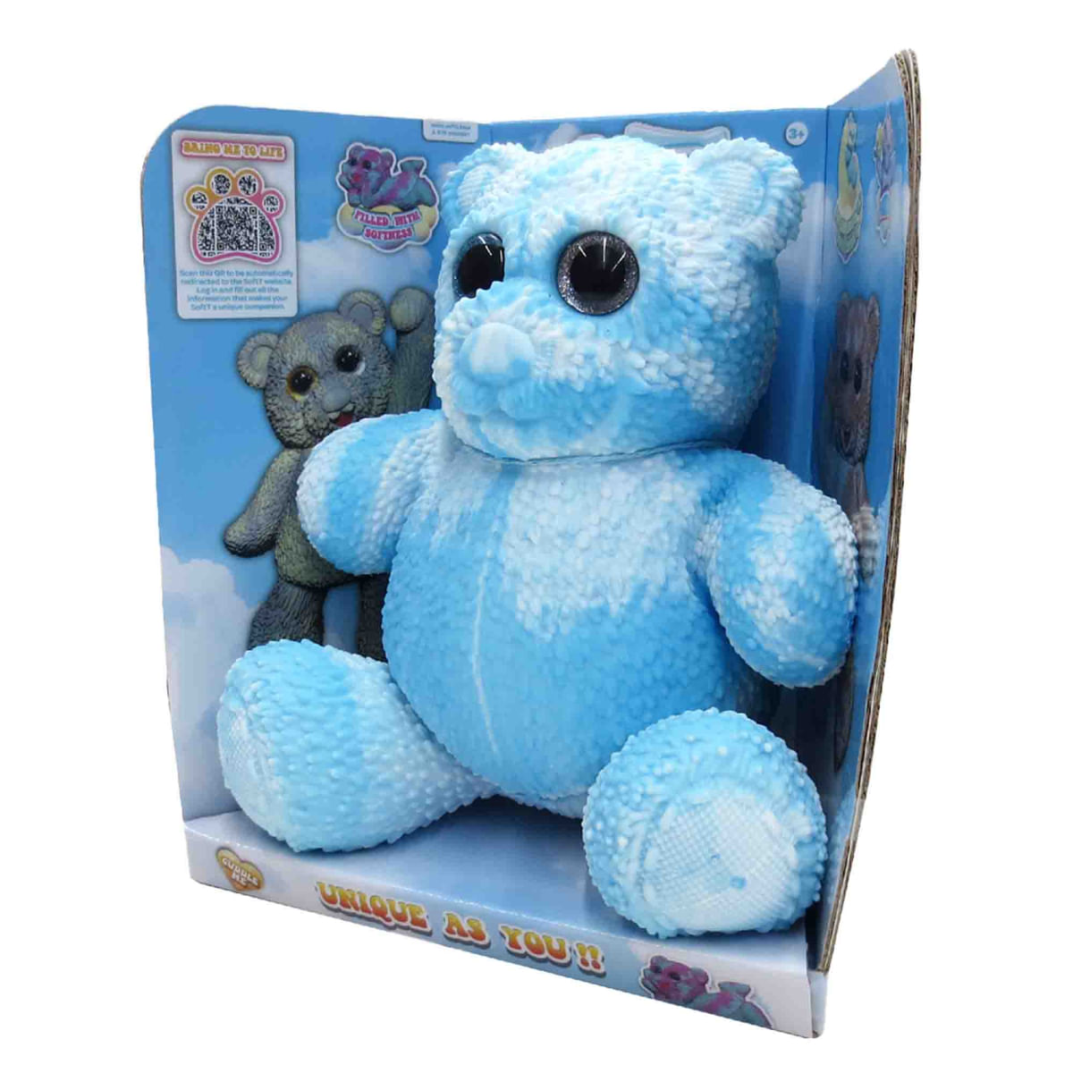 Foto 2 de Boneco Elástico Urso Tye Dye Azul De 22Cm - Soft