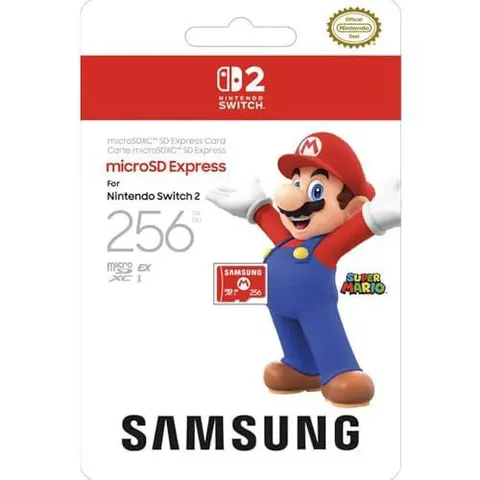 Cartão microSD Samsung 256GB para Nintendo Switch
