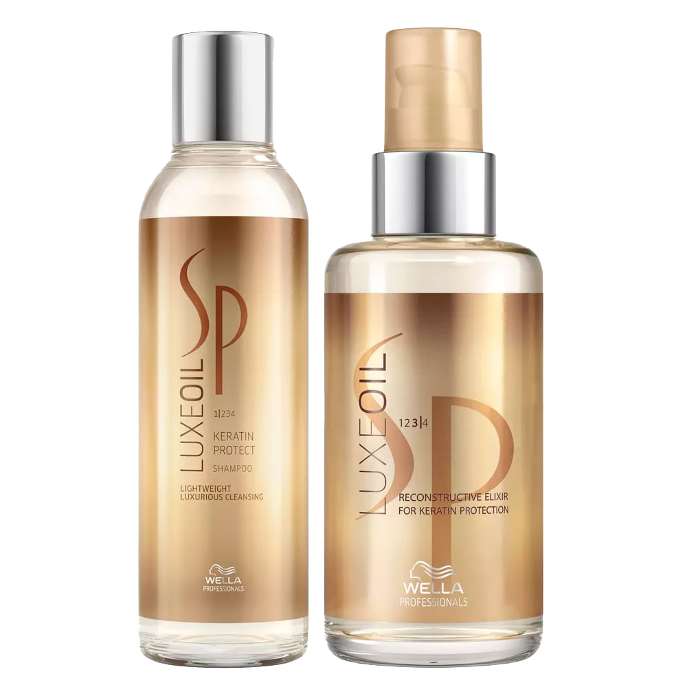 Wella SP Luxe Oil Keratin Protect Kit - Shampoo + Óleo Reconstrutor — Kit