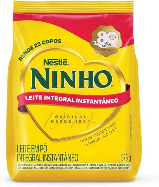 Leite Em Pó Ninho Integral Instantâneo Sachê 575g