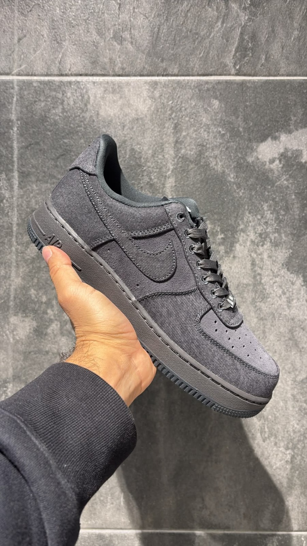 Nike Air Force 1 '07 LV8 Denim Anthracite — 37 / 38 / 39 / 40 / 42 / 43 / 44, Novo