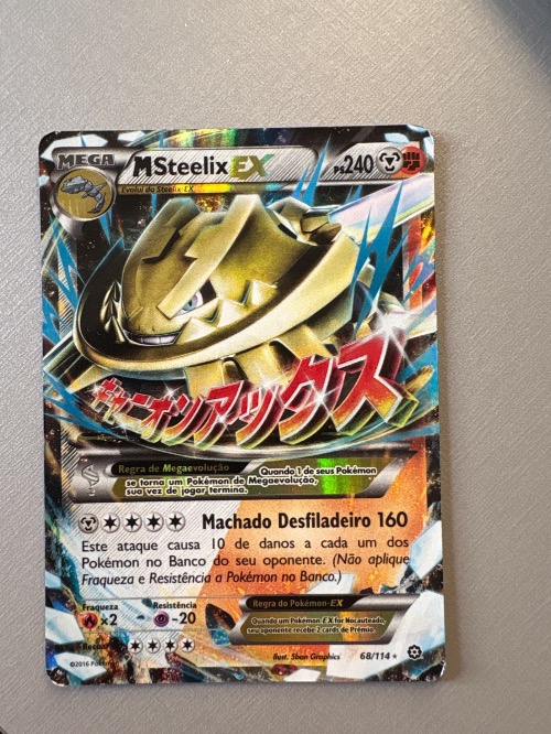 M-Steelix-EX (68/114) Cerco de Vapor Pokémon TCG — Único, Usado