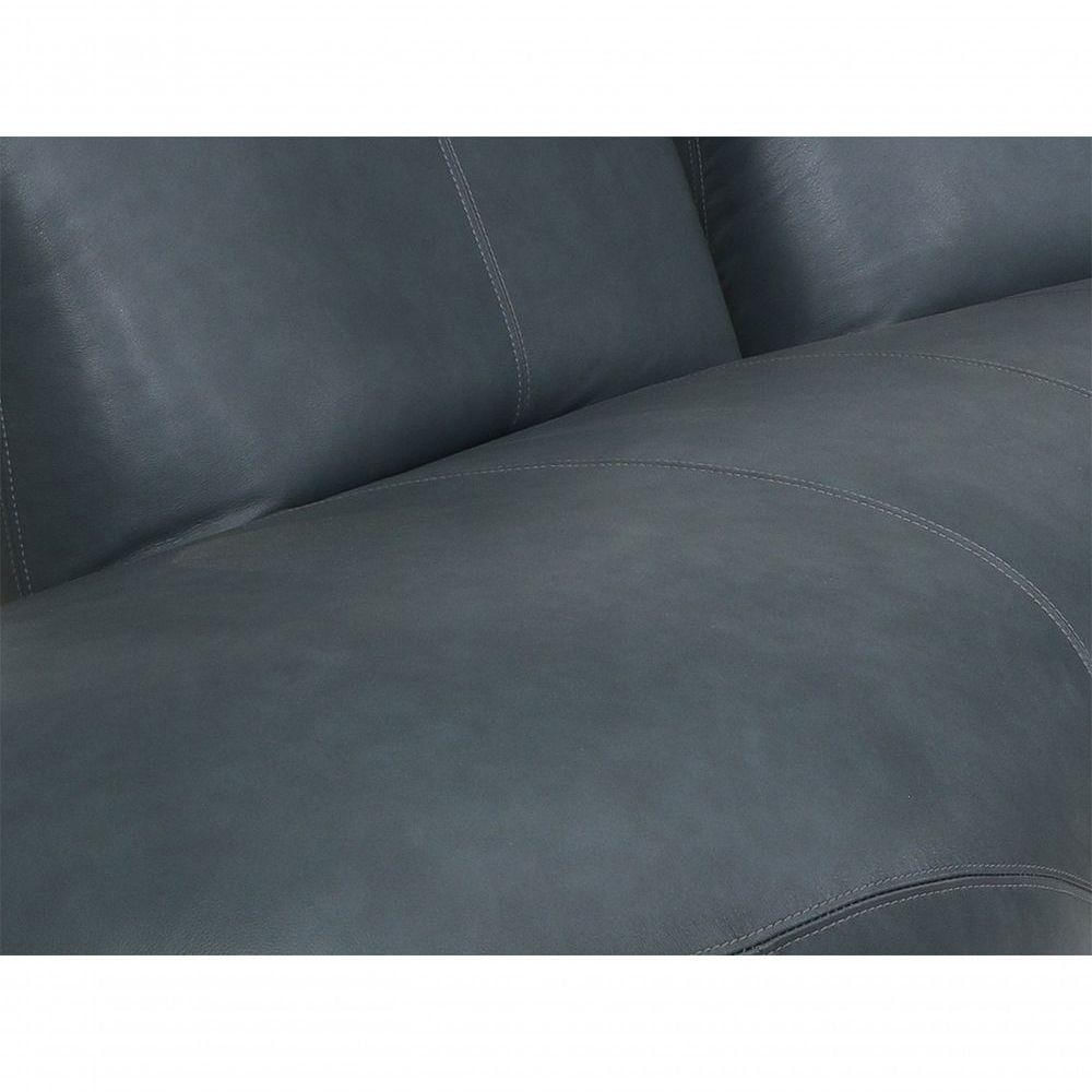 Foto 4 de Sofá De Couro Onix Big Chaise 4,20 M Blue Mempra