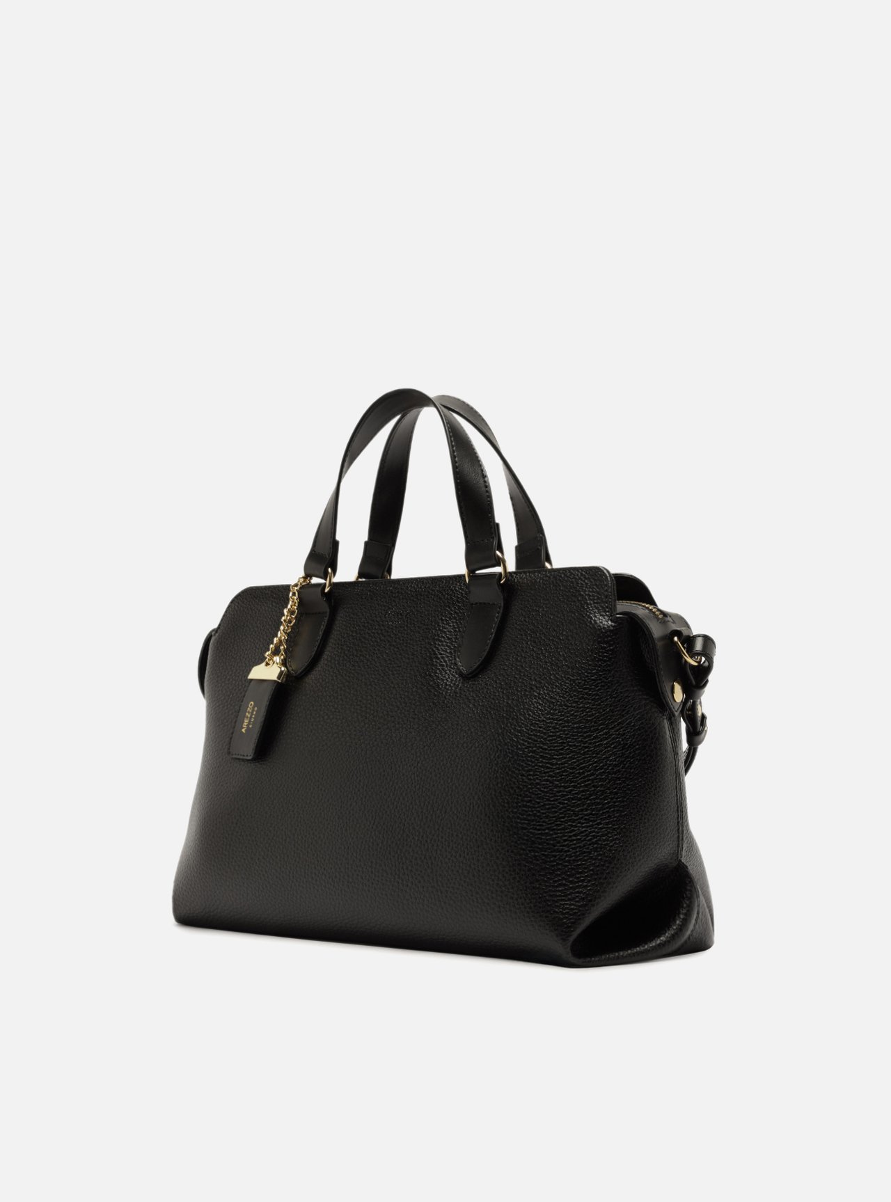 Foto 2 de Bolsa Tote Preta Média Tag Básica